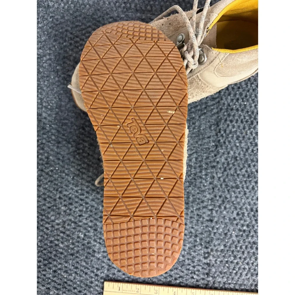 Teva Highline Suede Mid Top Hiking Sneakers Tan Yellow 1103242 Mens 7.5